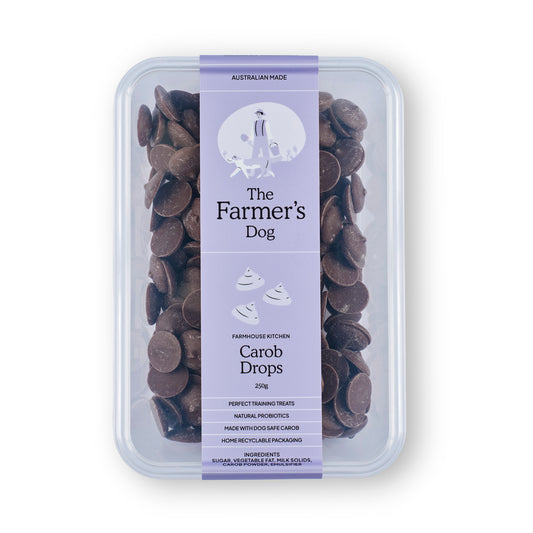Carob drops training treats for dogs