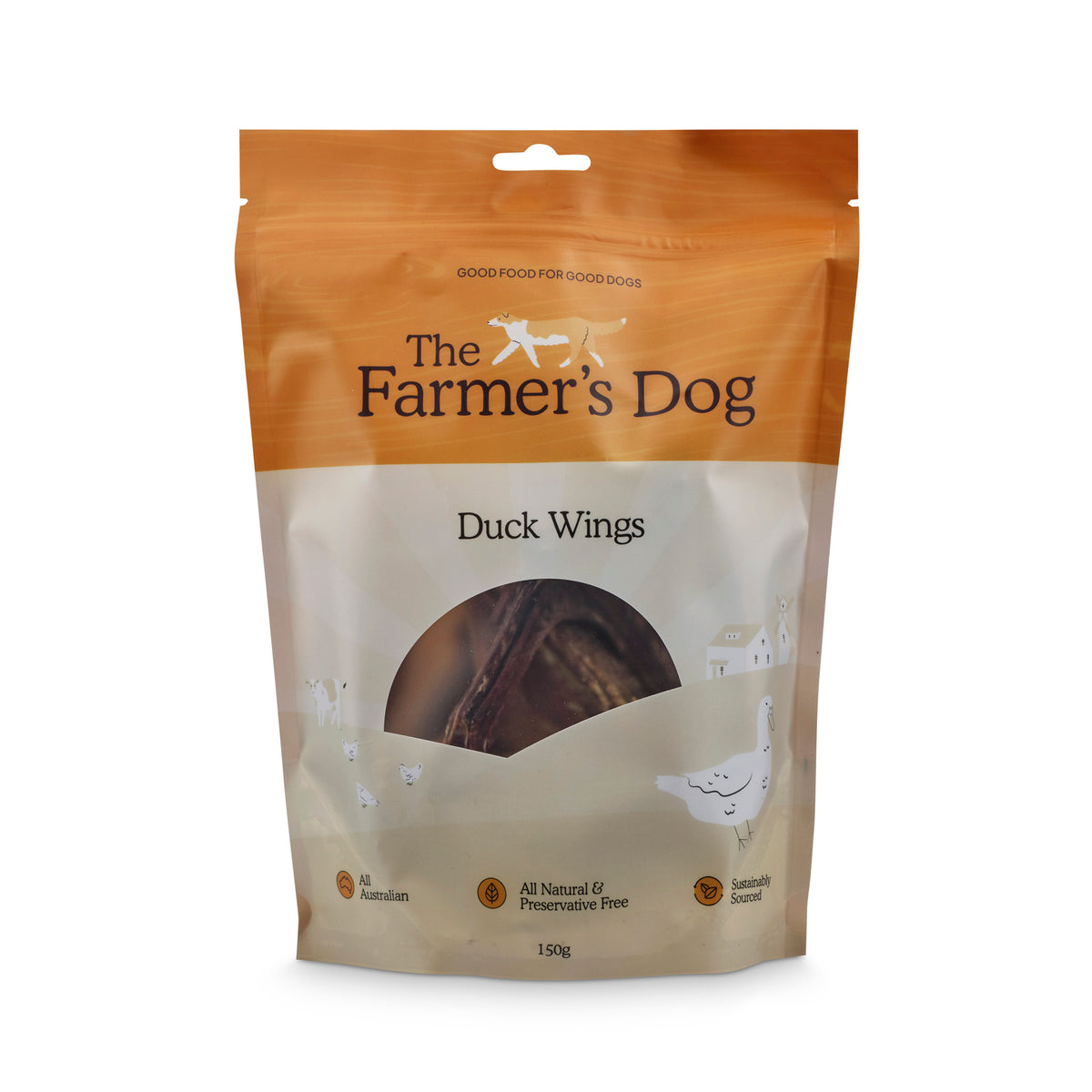 Dried duck wings Australian natural dog treats