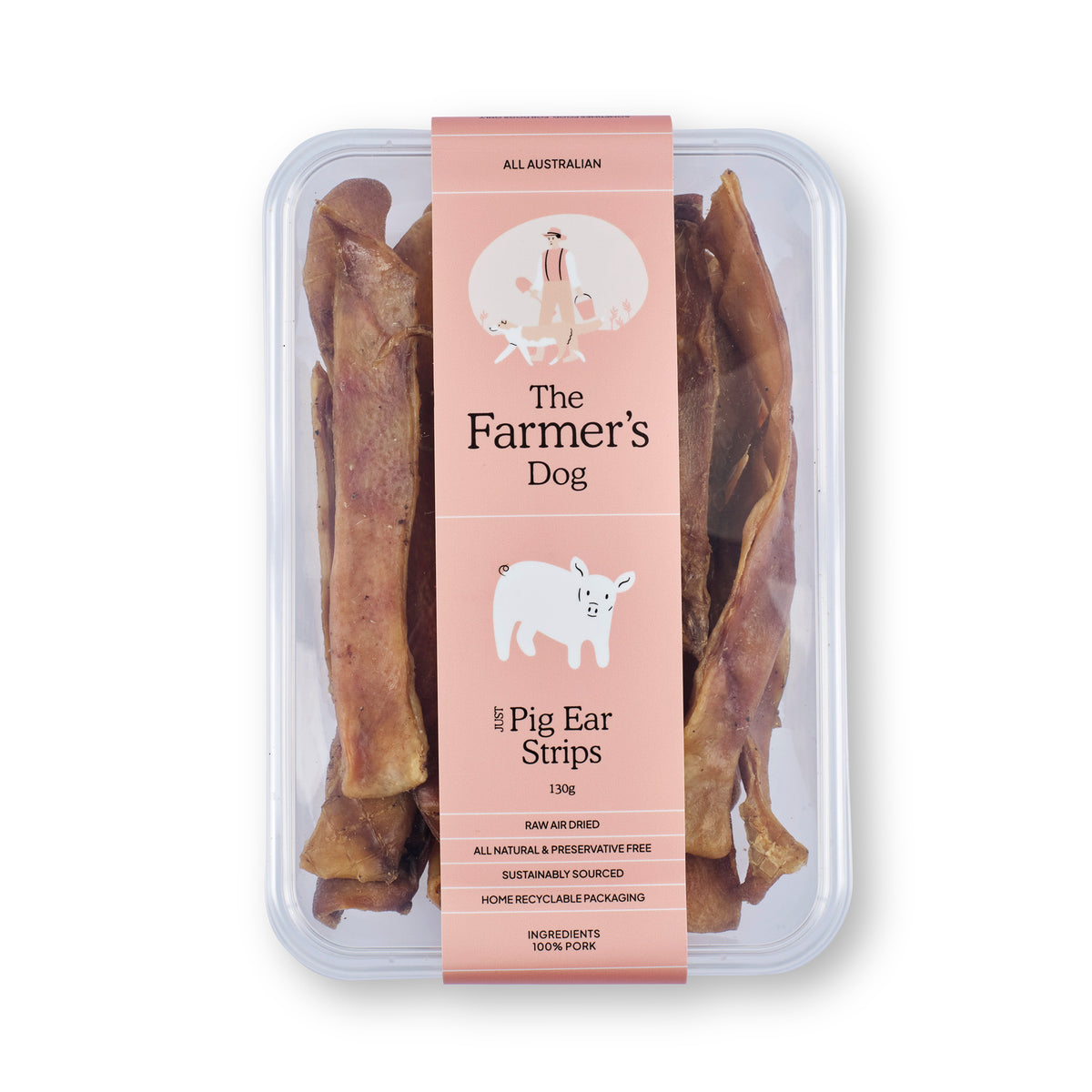 Dried pig ear strips natural dried treats for small dogs