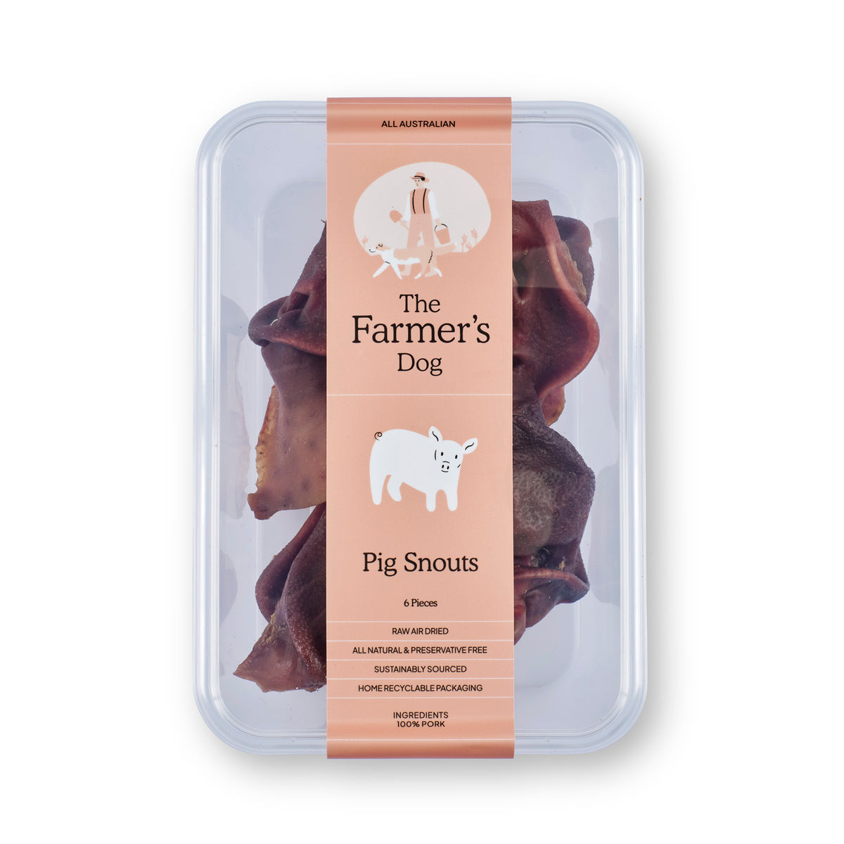 Dried pig snouts natural Australian dog treats
