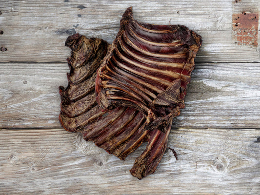 Dried kangaroo rib racks Australian natural dog treats