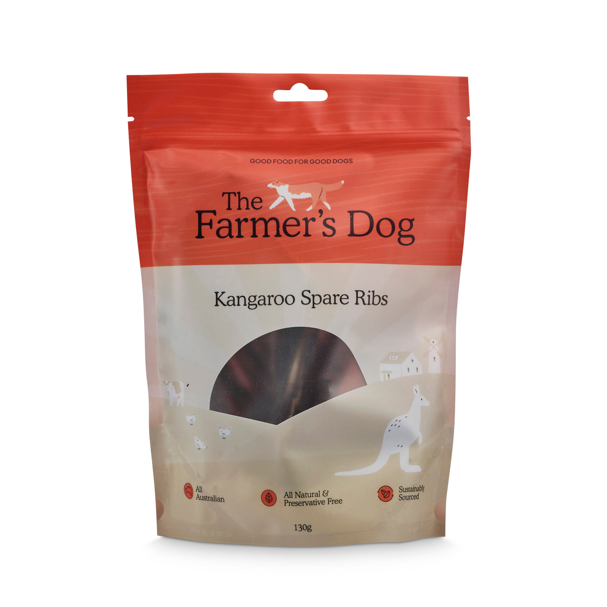 Dried Australian kangaroo spare ribs natural treats for dogs