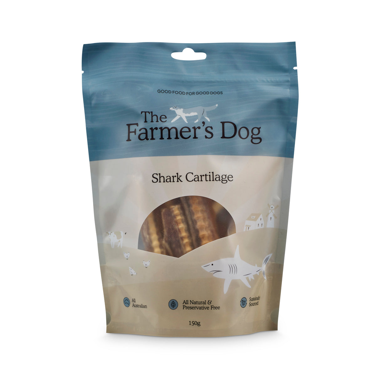 Australian shark cartilage air-dried natural dog treats